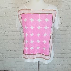 J. Crew pink polka dot shirt